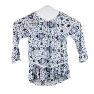 Justice Blue Floral Peplum Top 16